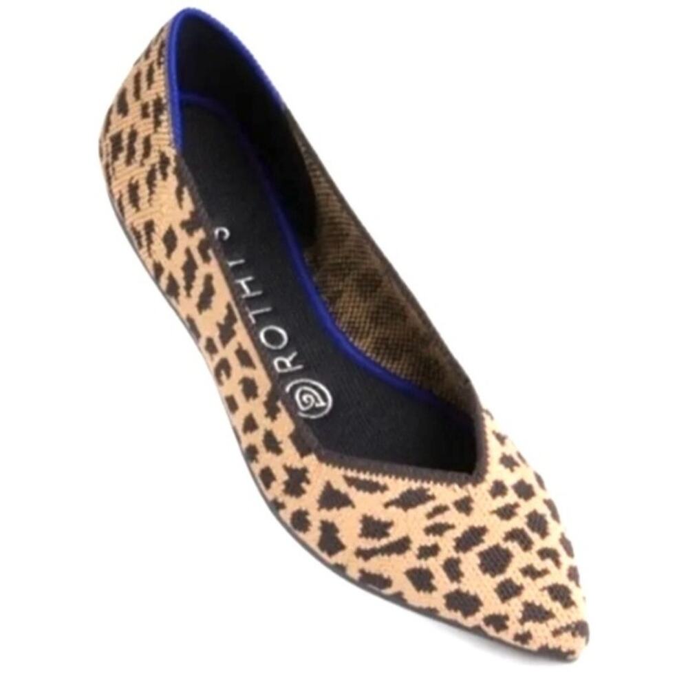 Rothy's The Point Flats in Retired Leopard Print Pointed Toe Flats Size 9